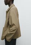 Куртка Massimo Dutti BUTTONED WITH PATCH POCKETS, Khaki - фото 4