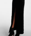 Бархатное макси-платье Alessandra Rich, черный - фото 5