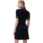 Хлопковое платье с логотипом LACOSTE, синий - фото 5