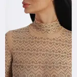 Узкая блузка Patrizia Pepe, бежевый - фото 3