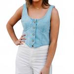 Выбеленное джинсовое жилет Sunwashed в синем цвете Billabong - фото 4