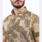 Рубашка классического кроя SS Collins Guess, зеленый - фото 4