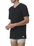 Футболка Basic с V-образным вырезом 12P черного цвета adidas - фото 3