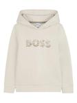 BOSS Kidswear худи с логотипом, нейтральный - фото