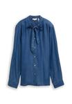 Блуза TOM TAILOR Button-down blouse, Blue Denim Dark Wash/Blue Denim - фото 5