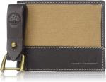 Кошелек Timberland Men's Canvas & Leather Billfold Gift Set,khaki,One Size - фото
