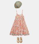 Платье Пиппа с цветочным принтом Poupette St Barth Kids, Orange Daffodil - фото 2