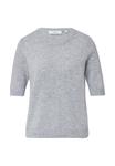 Футболка comma Basic T-shirt, Hellgrau/Mottled Light Grey - фото 6