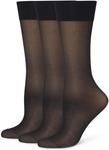 Носки Wolford Women's Satin Touch Knee Highs 3-Pack, Black - фото