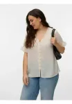 Блузка vmcingrid Vero Moda Curve, Birch - фото