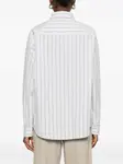 Рубашка в полоску на пуговицах 6397, белый - фото 4