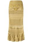 PINKO юбка в технике кроше, желтый - фото