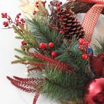 Венок декоративный из магнолий Safavieh с украшениями и бантом, 71 см - фото 4