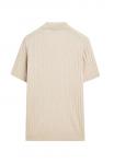 Поло Massimo Dutti RIBBED POLO COLLAR, Beige - фото 6