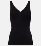 Хлопковая майка-джерси Toteme, черный - фото