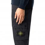 Брюки прямого кроя с нашивкой-логотипом STONE ISLAND, синий - фото 4