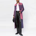 Marine Serre Trench Coats Women's Purple - фото 4