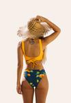 Верх бикини FLORAL COLORBLOCK BIKINI SET Cupshe, желтый - фото 2