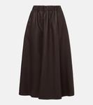 Льняная юбка миди Brunello Cucinelli, Dark Chocolate - фото