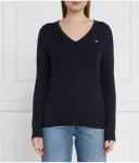 Свитер regular fit Gant, темно-синий - фото