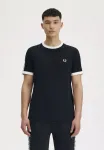 Футболка с принтом «рингер» Fred Perry, Black - фото