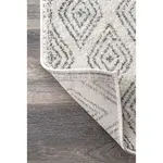 Ковер Sarina Diamonds Area Rug nuLOOM, 122x183 см, серый - фото 4
