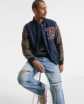 Мужская куртка Harris Varsity Bomber Sun + Stone, синий - фото 4