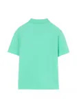 Поло из хлопкового пике BURBERRY KIDS, зеленый - фото 2