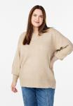 Джемпер Zizzi Jumper, Simply Taupe Mel/Mottled Beige - фото