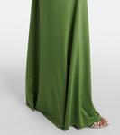 Платье из джерси с вырезом и сборками Victoria Beckham, Algae - фото 5