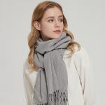 Шарф вязаный унисекс CAMEL, ледяной хрустальный синий - фото 6