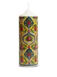 Свеча с цветочным узором, 20х7 см, La Doublej, желтый - фото
