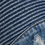 Узкие джинсы с ребристой деталью BALMAIN, синие - фото 8