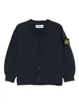 Кардиган с нашивкой Compass Stone Island Junior, синий - фото