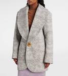 Хлопковое пальто с отделкой из овчины Jacques Wei, Grey - фото 5