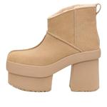 Угги (WMNS) UGG New Heights Platform Mini 'Brown' - фото