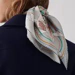 HERMES Шёлковый шарф женский серый, Gray - фото 3