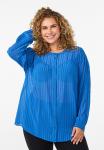 Блуза Zizzi Button-down blouse, Bright /Blue - фото