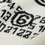 Топ MM6 Maison Margiela Varsity Jaquard V-Neck, Off White - фото 3