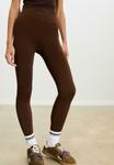 Брюки Stradivarius Leggings, Mottled Brown - фото 3