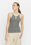 Топ ADELYNN BUTTON TANK STRIPE Soft Rebels, черный - фото