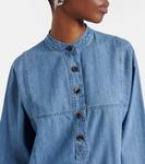 Джинсовое макси-платье Dries Van Noten, светло-синий - фото 4