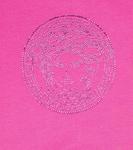 Платье-толстовка с декором Medusa из хлопка Versace, розовый - фото 3