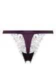 Полупрозрачные кружевные трусы-стринги Maison Close, фиолетовый - фото 2