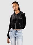 Толстовка True Religion Crystal Velour Sweatjacke, black - фото 3