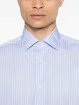 Рубашка в тонкую полоску Canali, синий - фото 5