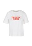 Футболка с принтом TOO PRETTY TO WORK TEE Mister Tee, белый - фото 3