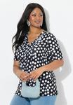 Футболка с принтом POLKA DOT SHORT SLEEVE Ulla Popken, черный - фото 5