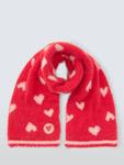 Детский шарф с сердечками John Lewis, Red - фото 2