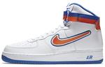 Кроссовки Nike Air Force 1 High Sport Nba White Team Orange Game Royal - фото